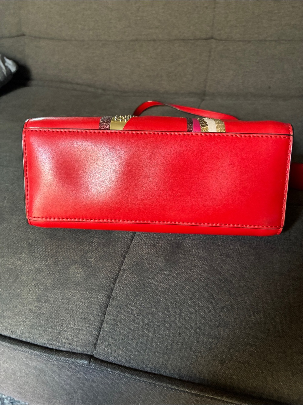 Michael Kors Red Selma embellished Crossbody with Gold & Pink Embellishments - Picture 8 of 15